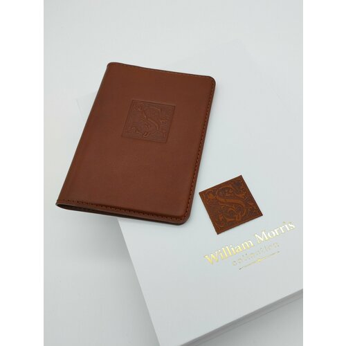 Обложка для паспорта William Morris, коричневый обложка для паспорта william morris натуральная кожа коричневый