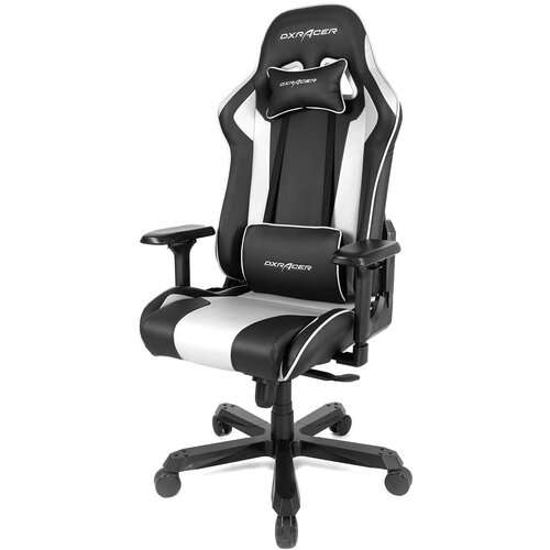 Компьютерное кресло DXRacer OH/K99 игровое, обивка: искусственная кожа, цвет: черно-белый