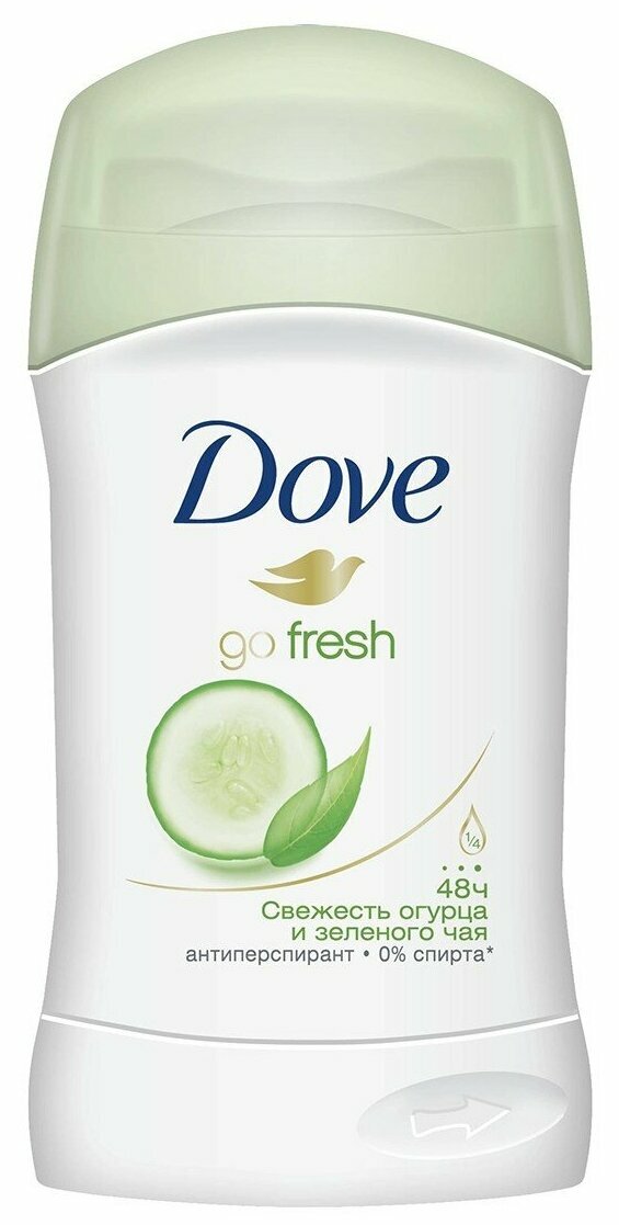 Антиперспирант Dove Go Fresh, Прикосновение свежести, стик, 40 мл