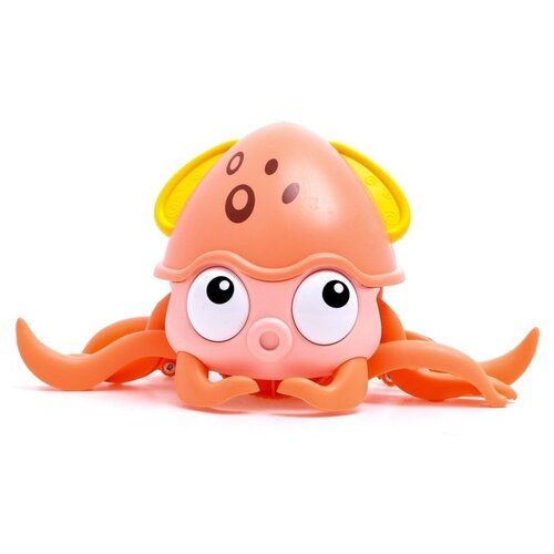 Развивающая игрушка Сима-ленд Каталка музыкальная Осьминог, 7865425, оранжевый каталка музыкальная осьминог свет звук цвет оранжевый