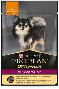 Фото Влажный корм Pro Plan для взрослых собак мелких и карликовых пород, с уткой в соусе 85 г х 10 шт