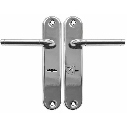 Ручки на планке Border 70155 РФ69 хром левый (к замку 77740)