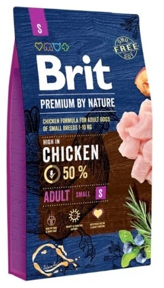 Корм сухой BRIT Premium by Nature Junior S для молодых собак мелких пород, курица 3 кг