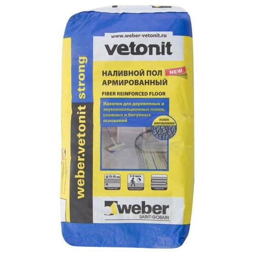 Вебер.ветонит Стронг трещиностойкий наливной пол (20кг) / WEBER.VETONIT Strong трещиностойкий наливной пол (20кг)