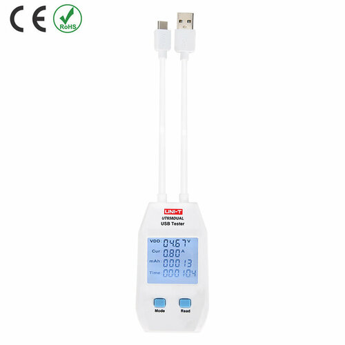 usb тестер uni t ut658load USB-тестер UNI-T UT658DUAL