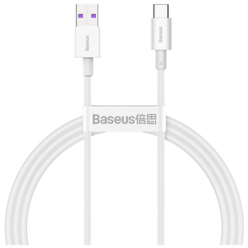 Кабель для передачи данных / быстрой зарядки /Baseus Superior Series Fast Charging Data Cable USB to Type-C 66W 2m White CATYS-A02