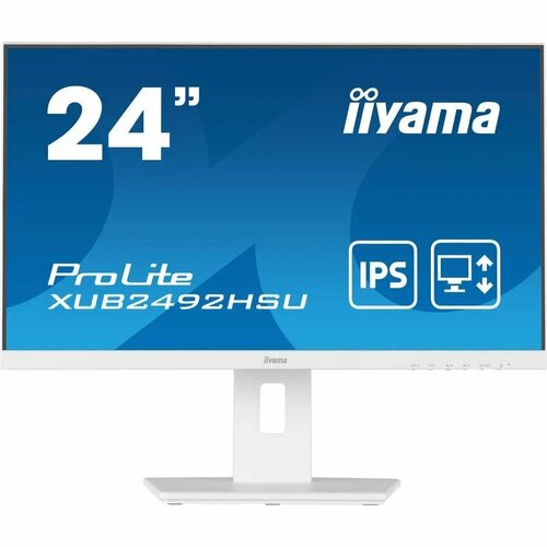 Iiyama Монитор LCD Iiyama 23.8' XUB2492HSU-W5 белый {IPS 1920х1080 250cd 178/178 1000:1 4ms D-Sub HDMI Displayport USB-Hub Speakers}