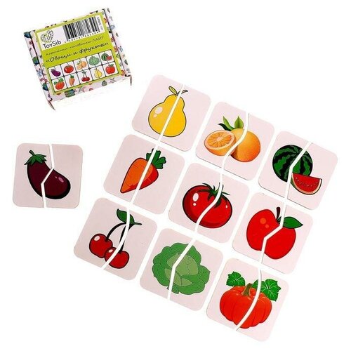 Картинки-половинки Овощи-фрукты пазл половинки для детей фрукты и овощи картинки половинки развивающая игрушка 22 картинки