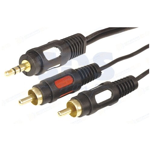 Кабель аудио 1xMini Jack - 2xRCA Rexant 17-4235 Gold (1 штука) 5.0m аксессуар rexant 3 5mm stereo plug 2rca plug 1 5m 17 4232