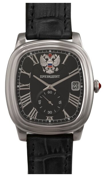 Наручные часы Президент 3700072, серебряный, черный