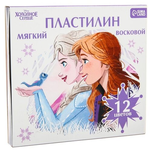 фото Пластилин мягкий детский, 12 цветов, 180 г, холодное сердце disney 7576466 . сима-ленд