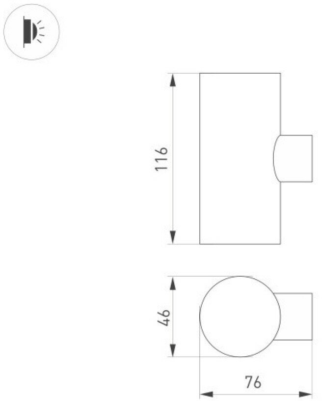 Уличный настенный светодиодный светильник Arlight LGD-Ray-Wall-Twin-R46-2X3W Warm3000 / - фото №6