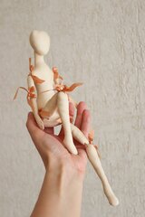 Джейн, 32 см. Заготовка подвижной интерьерной куклы из текстиля для рукоделия, хобби, творчества