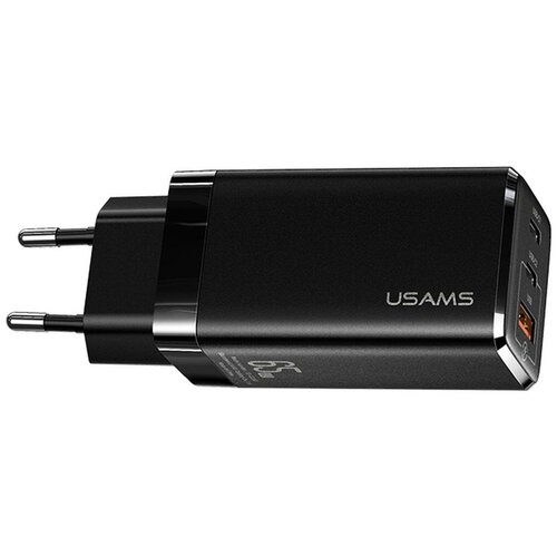 Зарядное устройство сетевое Usams US-CC110 QC3.0 + 2xType-C 65W черное