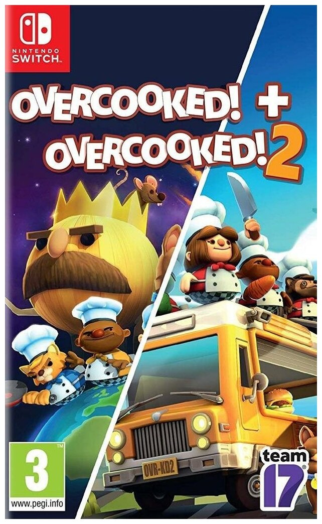 Overcooked! + Overcooked! 2 (Адская кухня 1+2) (Switch) английский язык