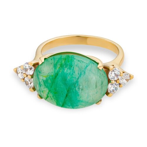 Кольцо из бронзы с бериллом и фианитами Кристалл Мечты 1125658125 17.5