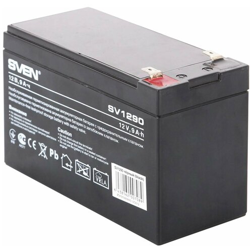 Аккумуляторная батарея для ИБП любых торговых марок, 12 В, 9 Ач, 151х65х98 мм, SVEN, SV-0222009 батарея sven sv 0222064 6b 4 5a sv 645