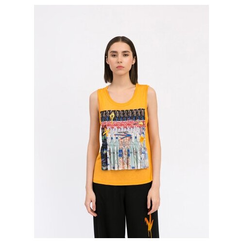 фото Майка с вышитой отделкой ola ola (ss21/05_01/og) xs