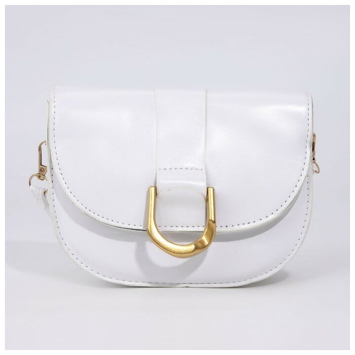 фото Сумка-мессенджер на магните, цвет белый