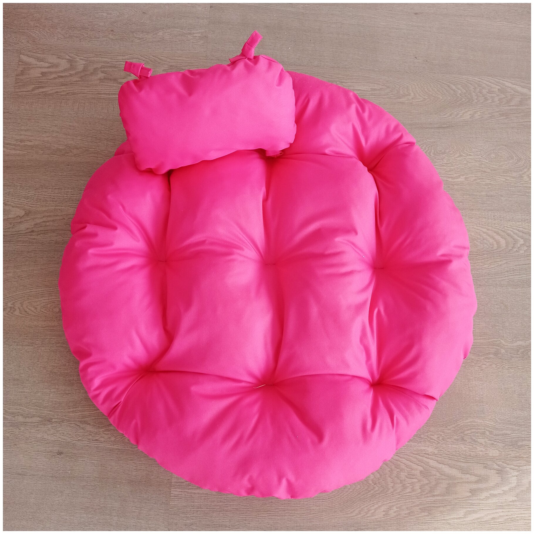 Подушка на кресло Папасан мини розовая - фотография № 1
