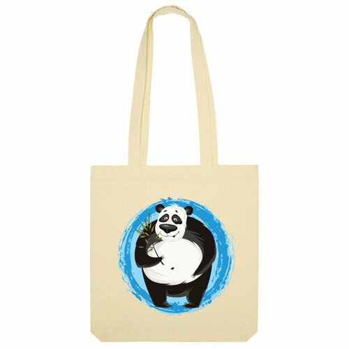 Сумка шоппер Us Basic, бежевый сумка панда мультяшный мишка зеленое яблоко
