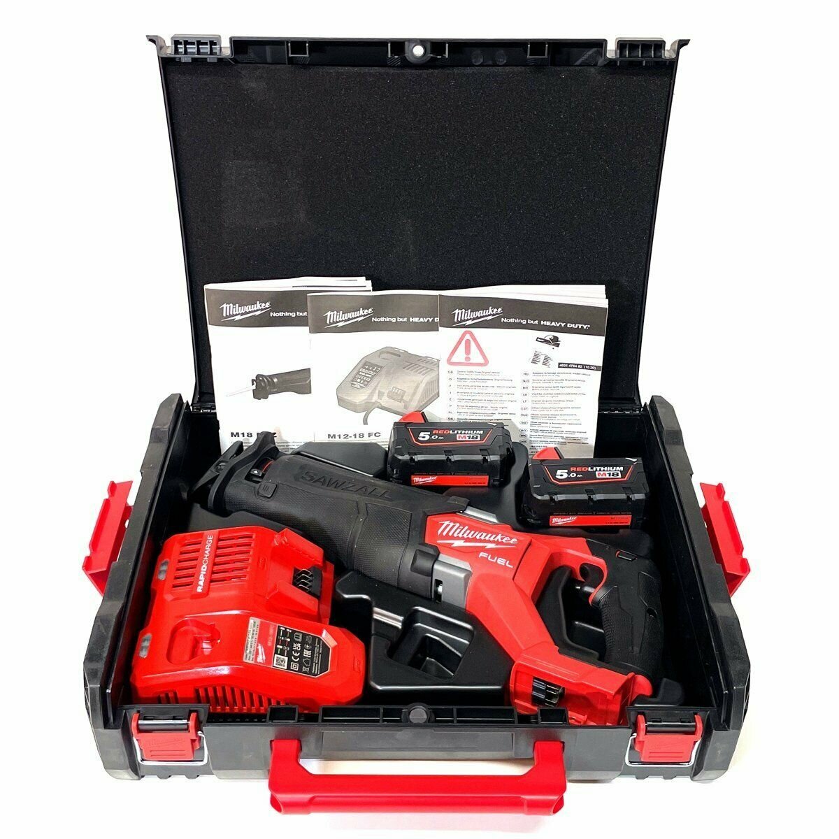 Milwaukee 4933478291 Сабельная пила аккумуляторная Milwaukee M18 FSZ-502X, 18В (2x 5Ач) - фото №4