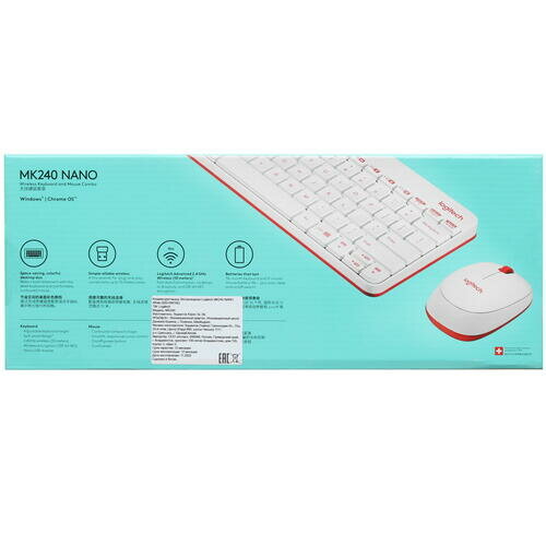 Logitech MK240 Nano (белый)