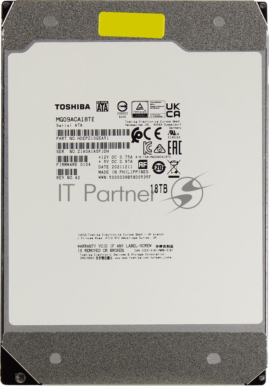 Жесткий диск HDD Toshiba 18TB (MG09ACA18TE) - фото №13