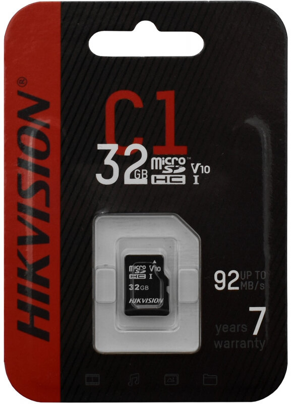 SD карта Hikvision Premier HS-TF-C1-32G+microSD-->SD Adapter - фотография № 9