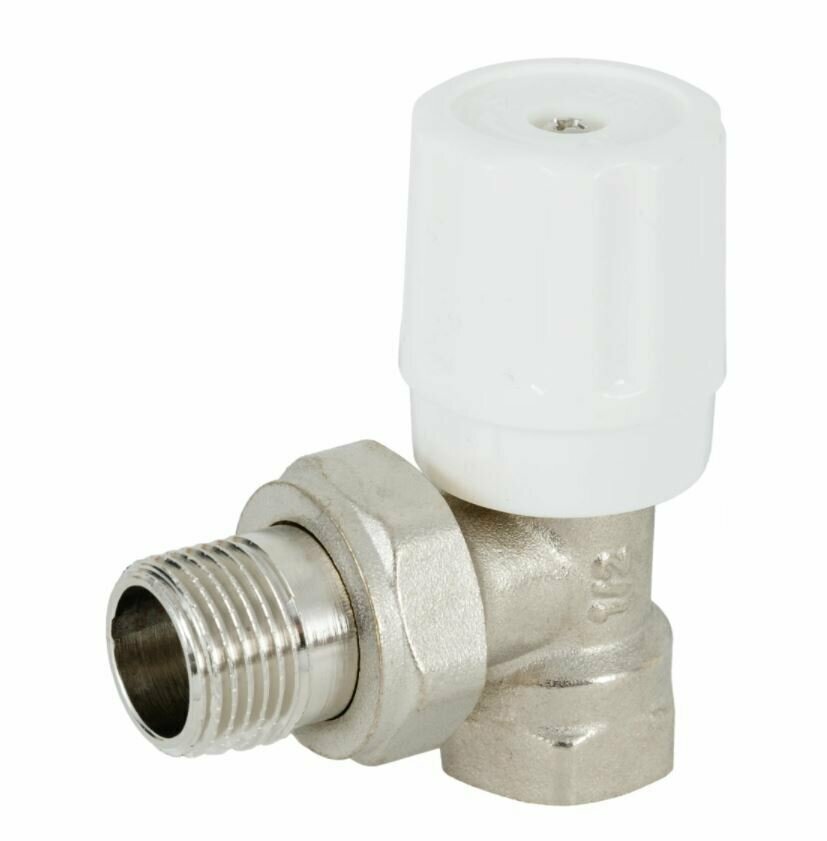фото Вентиль угловой ручнной регулировки 1/2" для алюминиевого радиатора