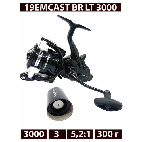 Катушка фидерная безынерционная Daiwa 19 Emcast BR LT 3000-C с байтраннером / катушка рыболовная / карповая / для фидерной ловли daiwa катушка daiwa 19 emcast br lt 3000 10148 300