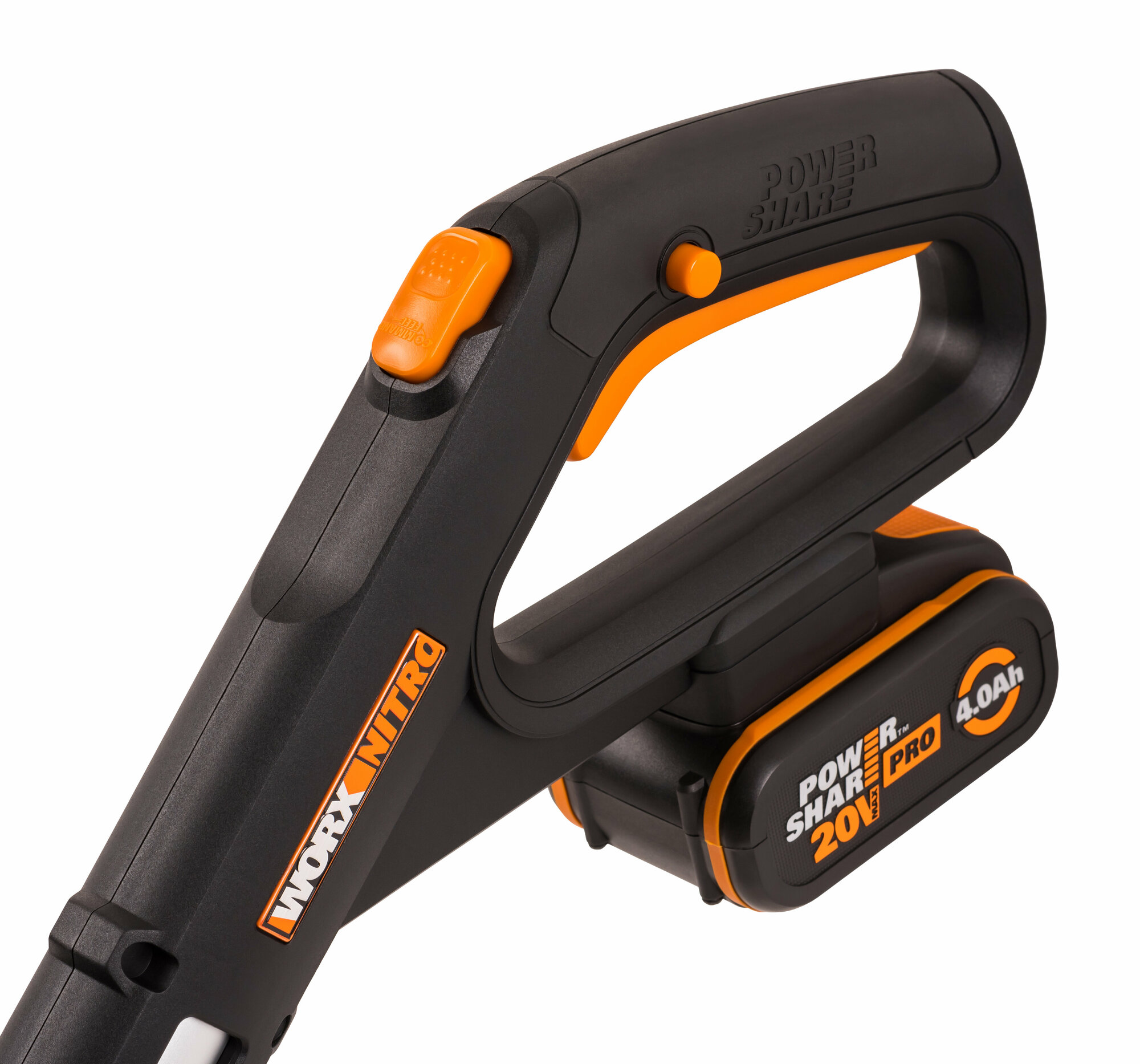 Триммер аккумуляторный бесщёточный WORX WG173E, 20В, 33см, 4Ач х1, ЗУ 2А, коробка - фотография № 10