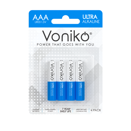 Батарейки Voniko Ultra Alkaline AAA LR03 4шт.