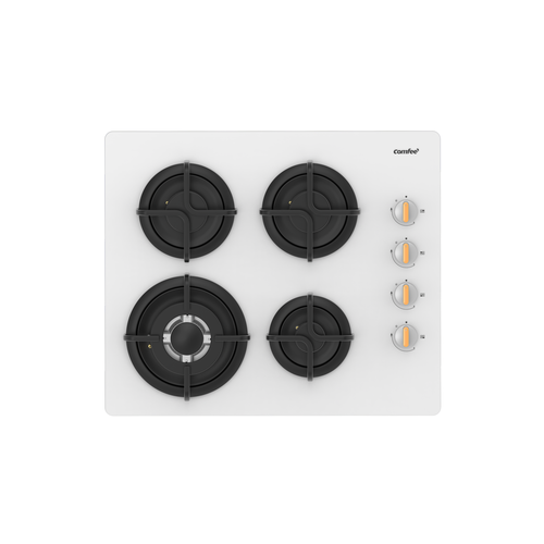 Встраиваемая газовая варочная панель Comfee CGH612GW 4 конфорки белое стекло с конфоркой WOK 999000₽