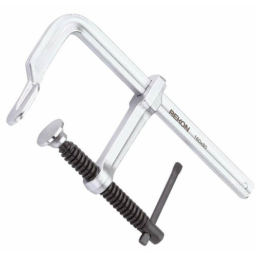 REKON Струбцина RF01-160-80, цельнометаллическая, кованая, c Т-образной рукояткой