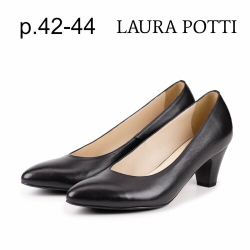 фото Туфли лодочки laura potti большие размеры, размер 43, черный