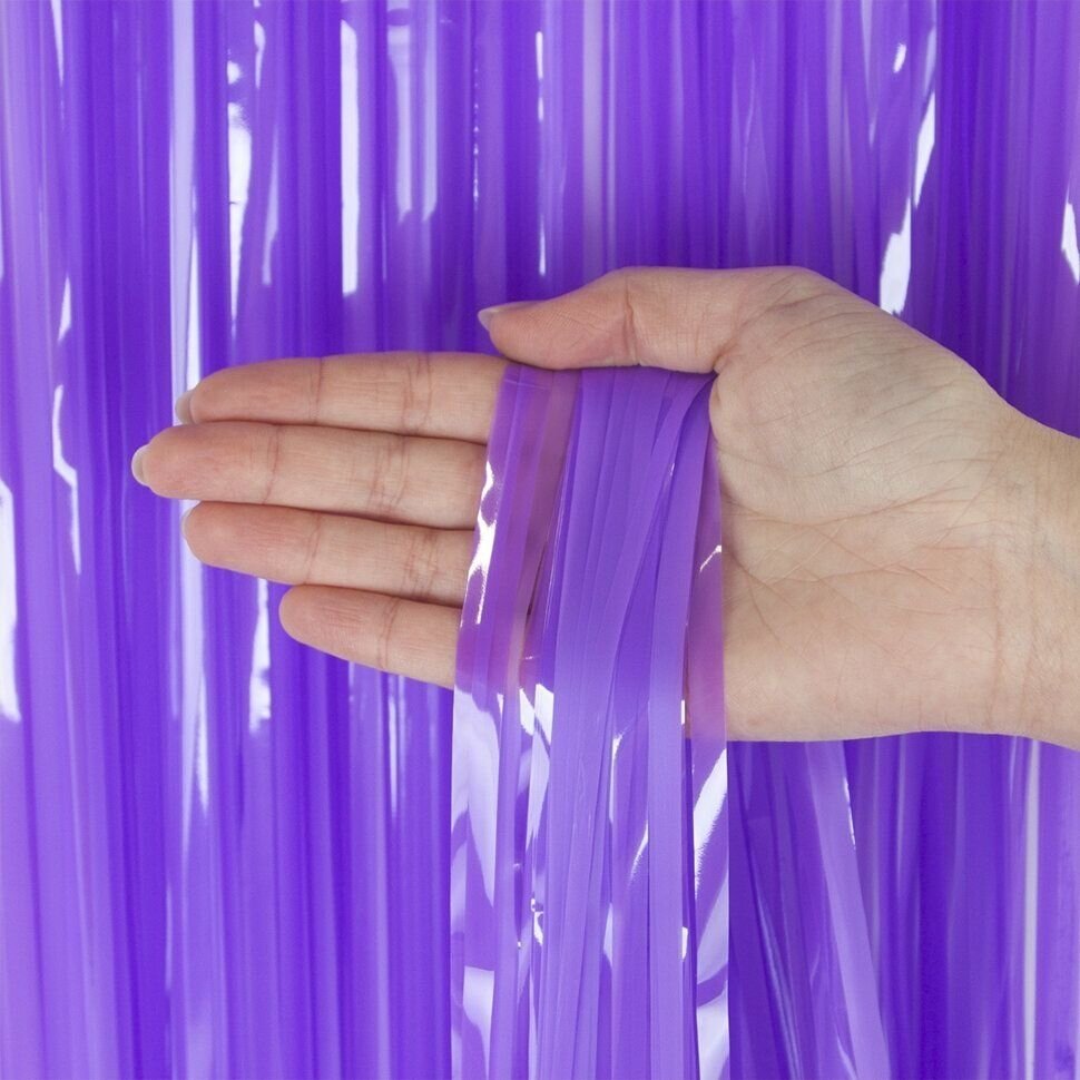 Занавес Дождик Сочный цвет Лаванда 100*200 см 1 шт.