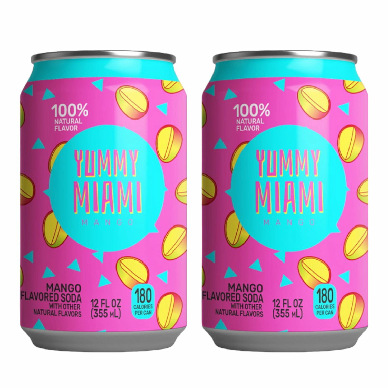 Газированный напиток Yummy Miami Mango 2 шт. 355 мл, США
