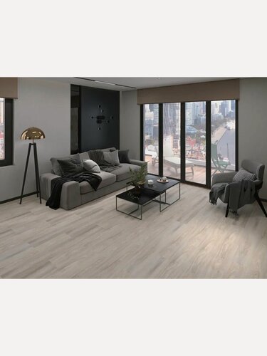 Изображение товара Ламинат Swiss Krono "Synonym", влагостойкий, 33-класс, серый, 138x19x8 см