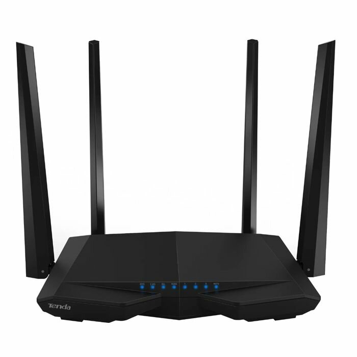 Роутер/маршрутизатор Tenda AC6. Двухдиапазонный AC1200 WiFi маршрутизатор (AC 1200, LAN 3*10/100), роутер WI-Fi. Черный.