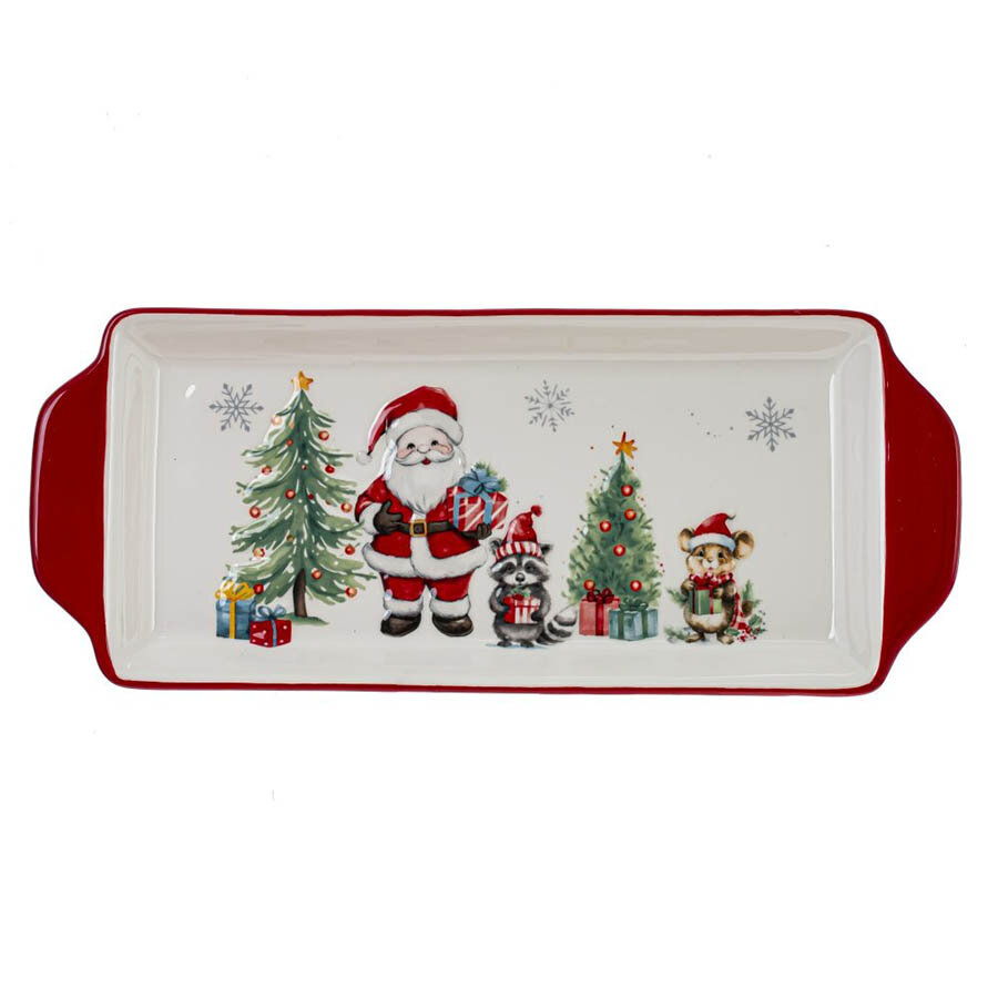 Блюдо новогоднее Новогодний подарок Remecoclub керамика 355x145 см