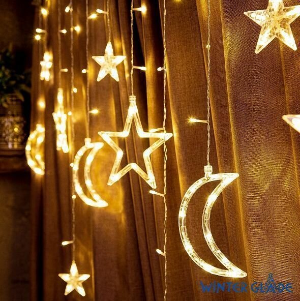 Электрическая гирлянда занавес WINTER GLADE 123 лампы Тёплый белый CB123