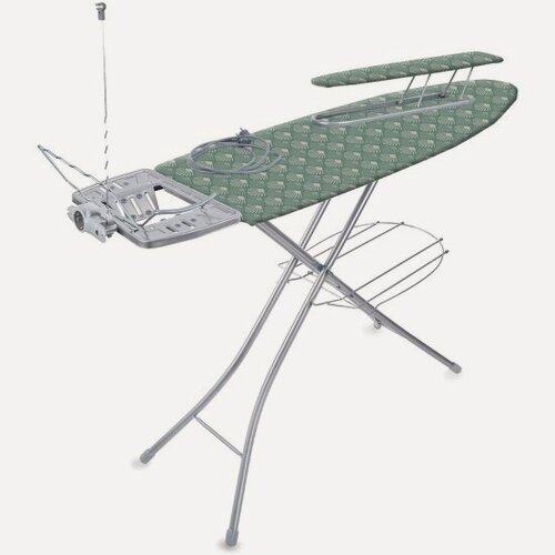 Изображение товара Гладильная доска Nika "Эльза де люкс" тефлон ЭЛТ/2 оливковый с ракушками