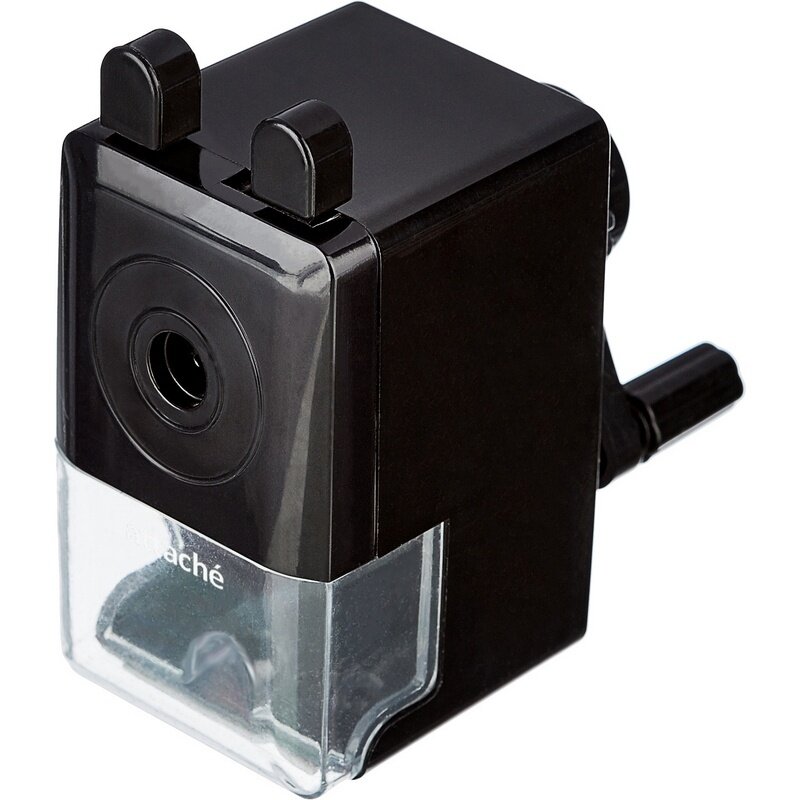 Точилка Attache механическая, 8 мм, фиксация карандаша, черная, Economy (1019184)