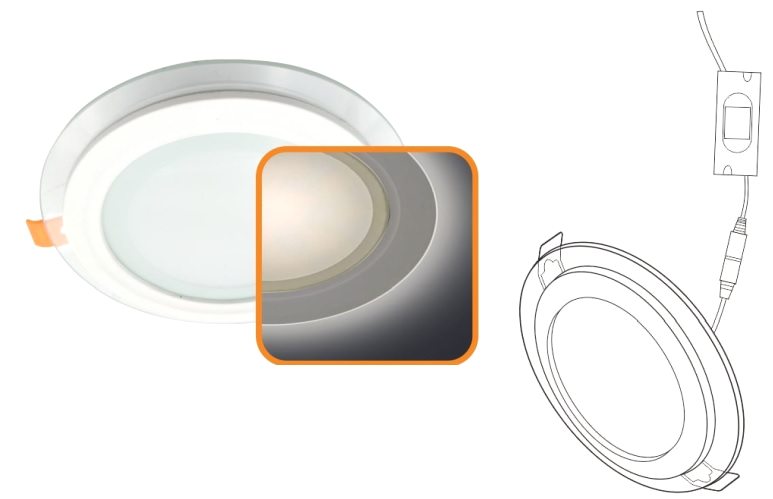 Встраиваемый светодиодный светильник Ecola LED downlight 18W 4200K DGRV18ELC