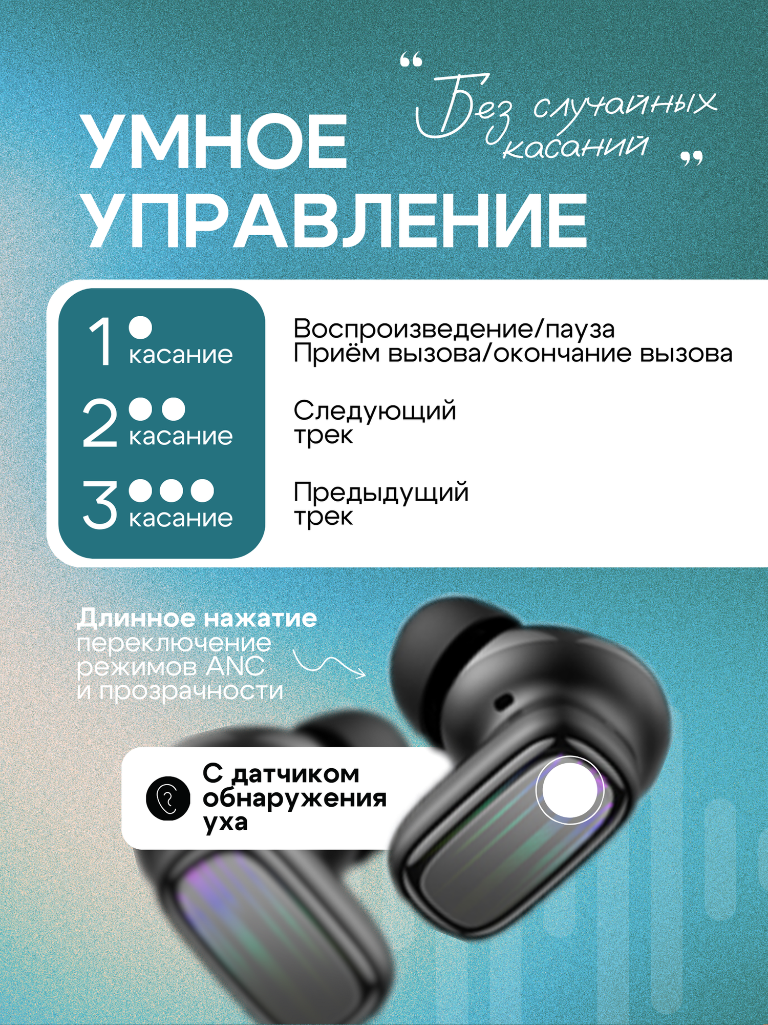 Наушники Hoco EQ20, Bluetooth 5.4, пассивное шумоподавление, время работы 7 ч — фото 1