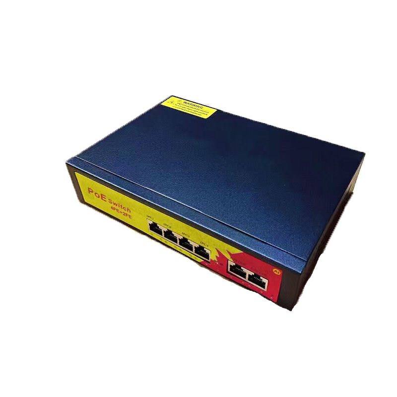 POE-коммутатор 100 Мбит/с, 4 порта poe Ethernet + 2 uplink Ethernet