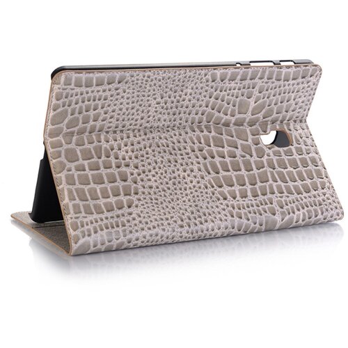 фото Чехол-футляр mypads для планшета samsung galaxy tab s 10.5 sm-t800/ t801/ t805 из лаковой рельефной кожи под крокодила цвет серый кардинал