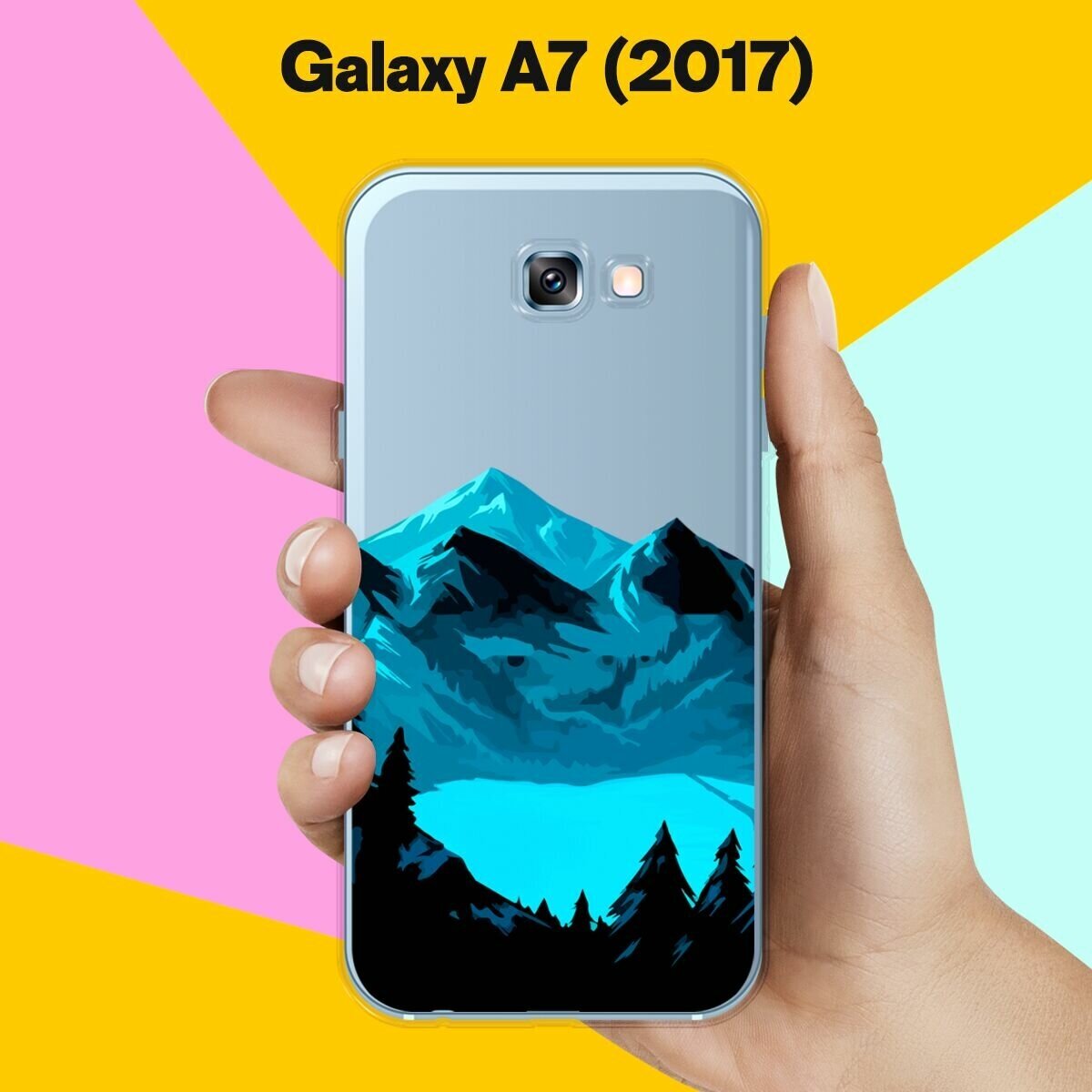 Силиконовый чехол на Samsung Galaxy A7 (2017) Горное озеро / для Самсунг Галакси А7 2017