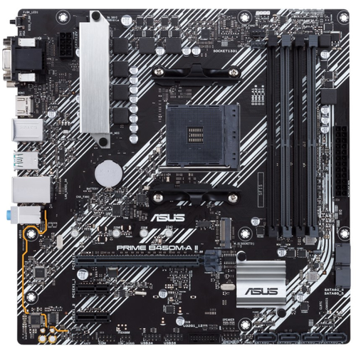 Asus Материнская плата Asus PRIME B450M-A II RTL Soc-AM4 AMD B450 4xDDR4 mATX AC`97 8ch(7.1) GbLAN RAID+VGA+DVI+HDMI